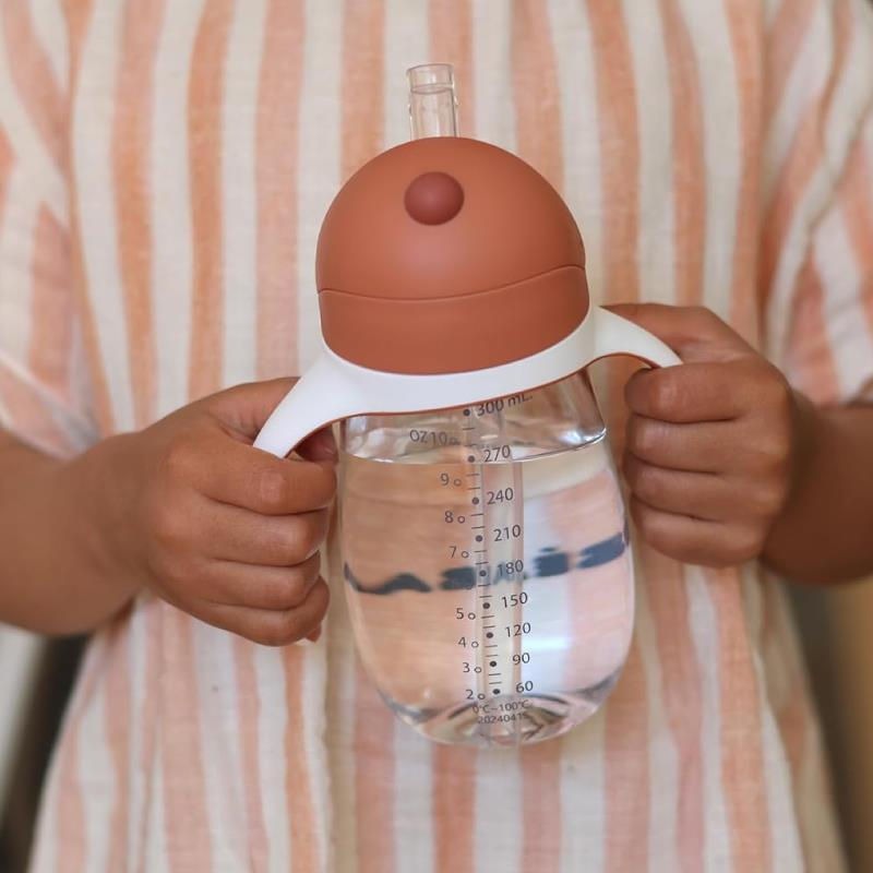 Beaba Кружка с трубочкой 300 мл терракотовая B913586