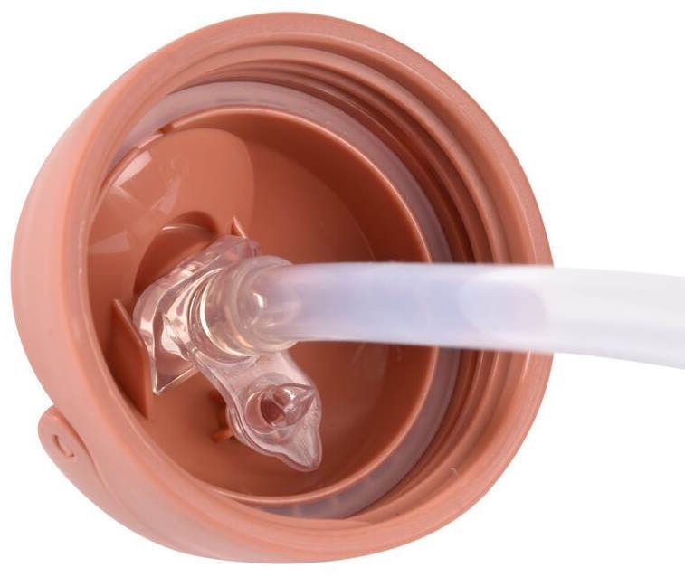 Beaba Кружка с трубочкой 300 мл терракотовая B913586