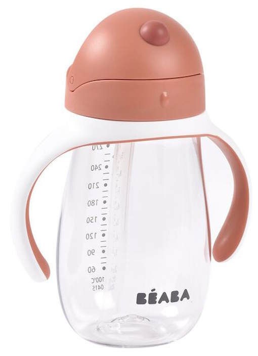 Beaba Кружка с трубочкой 300 мл терракотовая B913586