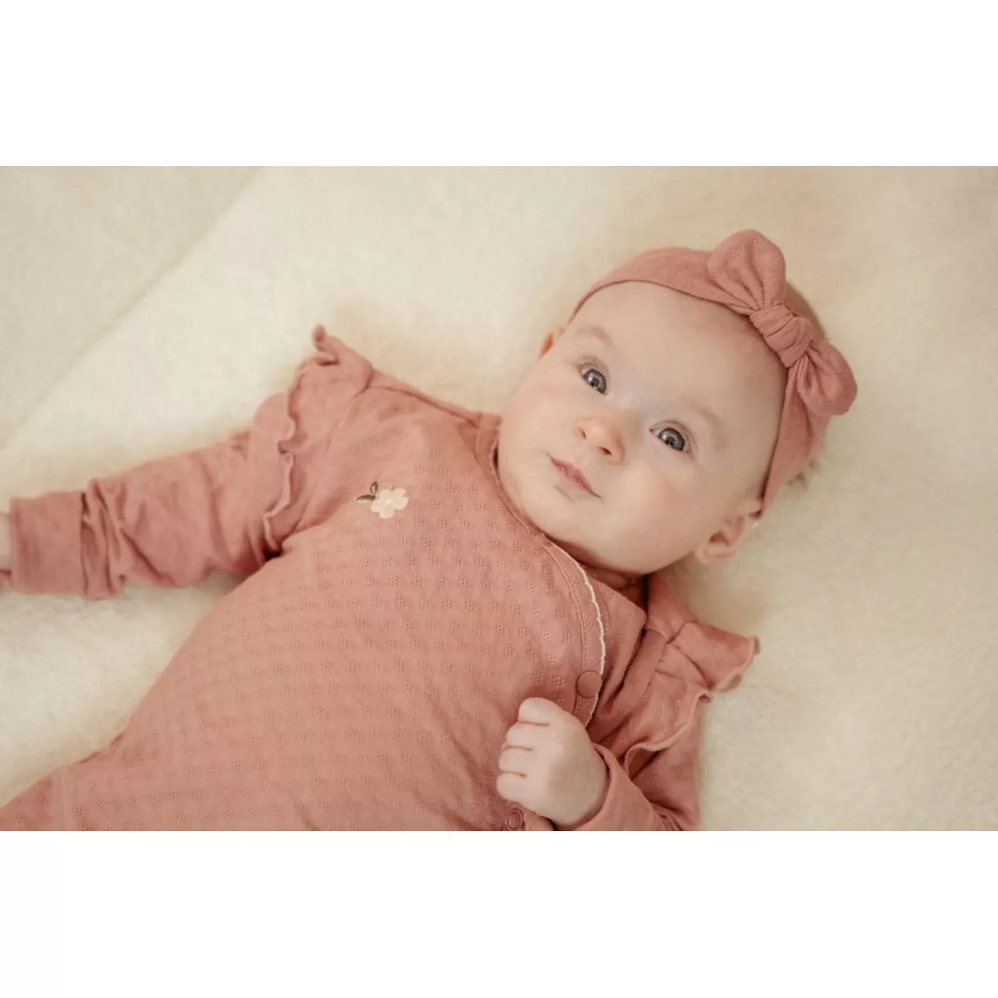 Salopeta pentru bebelusi cu inchidere laterala - Pink Blush - Little Dutch - 68