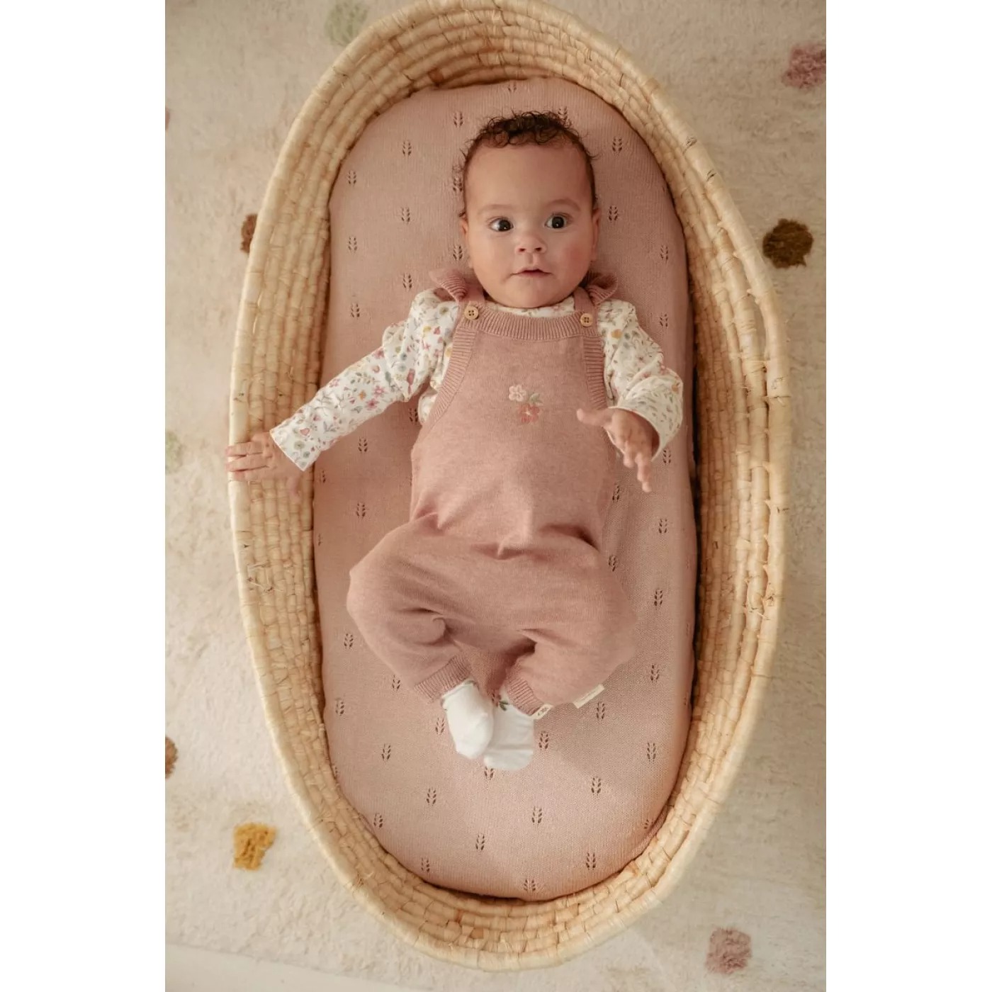 Salopeta din tricot fara maneci - Fairy Pink - Little Dutch - 62