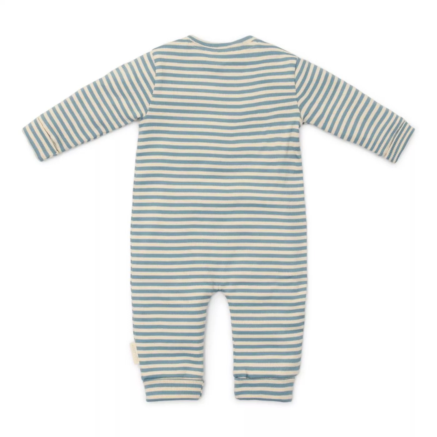Комбинезон для малышей с боковой застёжкой – Stone Blue Stripe – Little Dutch – 68