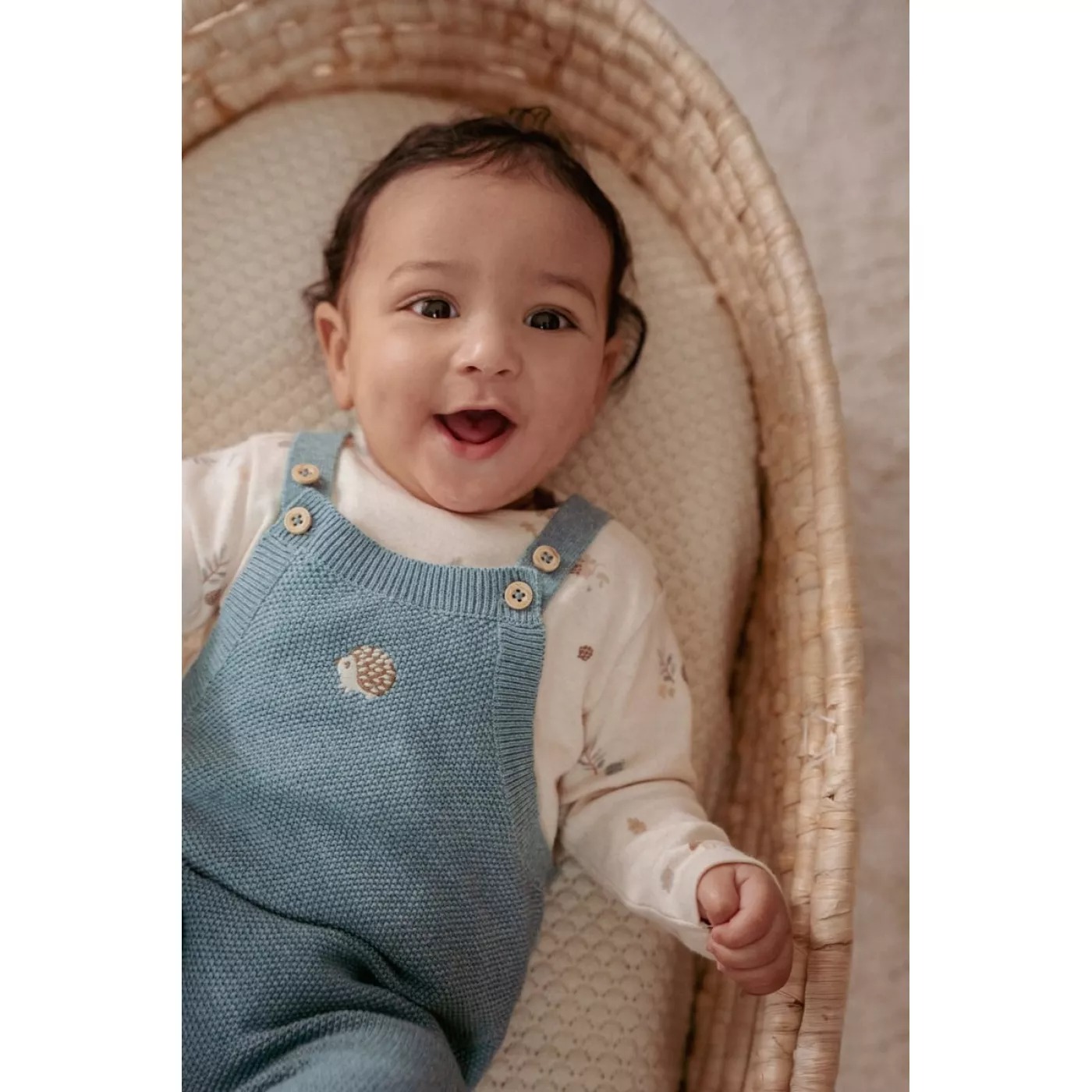 Salopeta din tricot fara maneci - Baby Blue - Little Dutch - 68