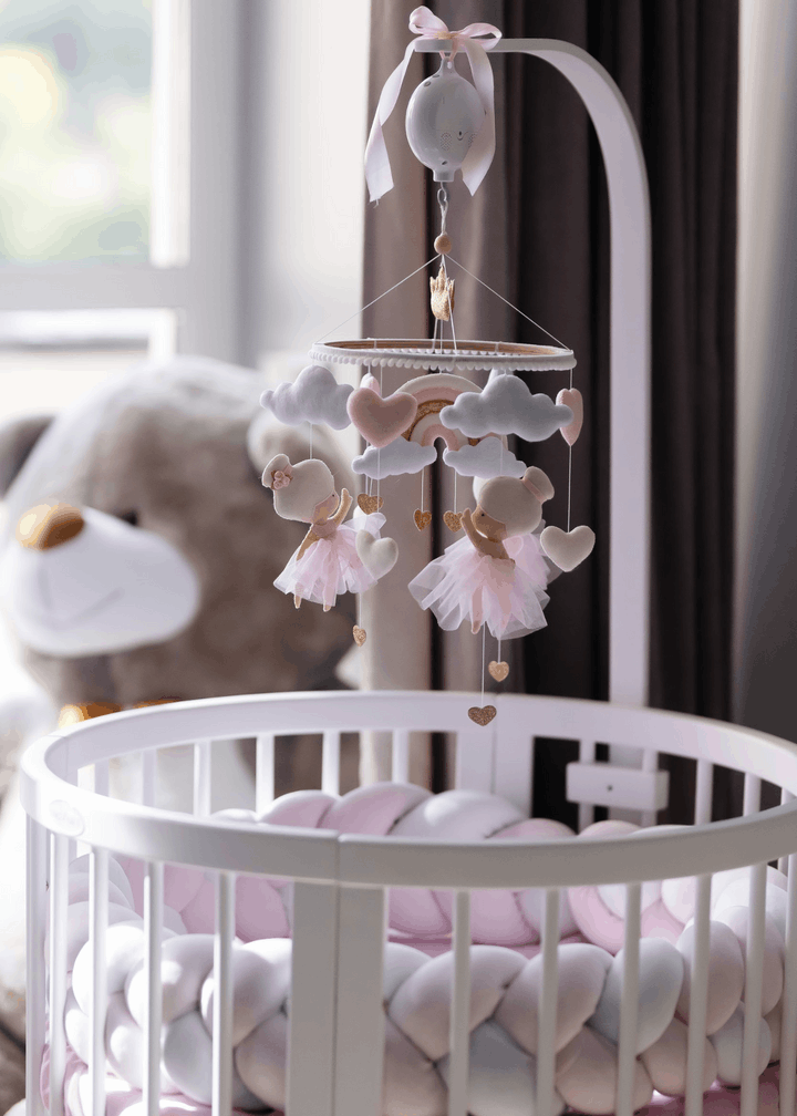 Suport pentru baldachin din lemn pentru patucul Nika Alb IngVart