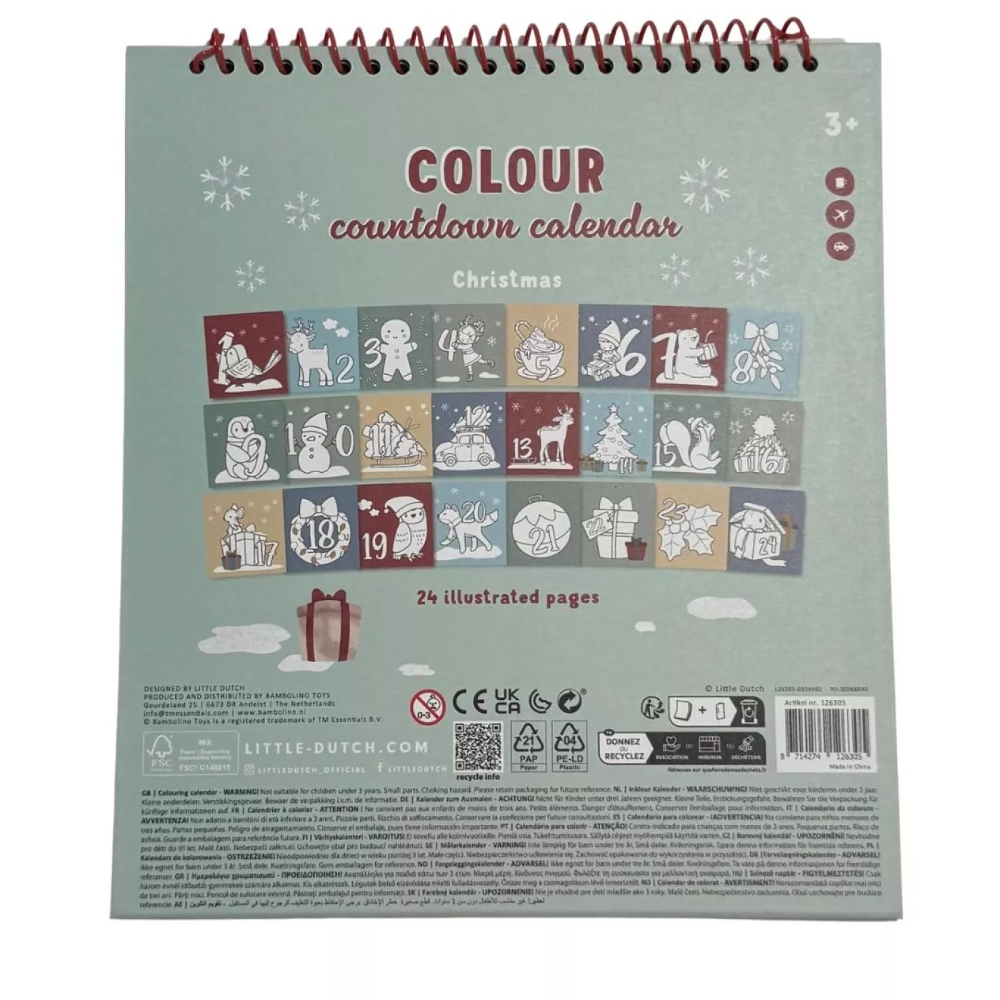 Рождественский календарь – раскраска – Little Dutch