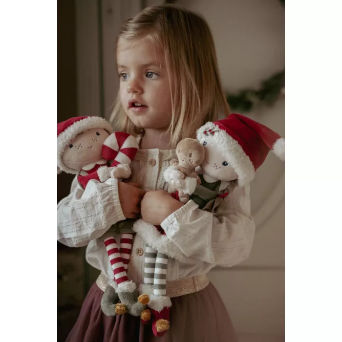 Papusa textila - Rosa cu turta dulce - Editie speciala de Craciun - Little Dutch