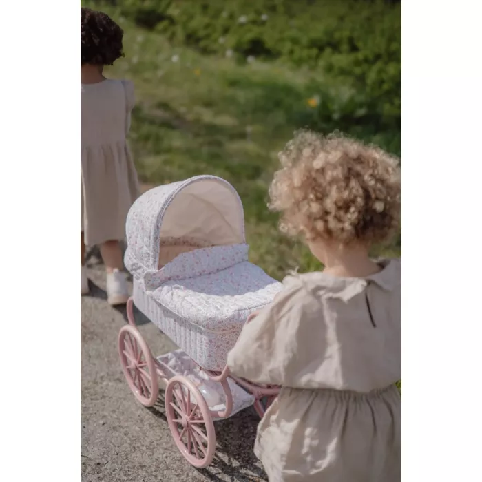 Carucior cu landou pentru papusi - Roz - Little Dutch