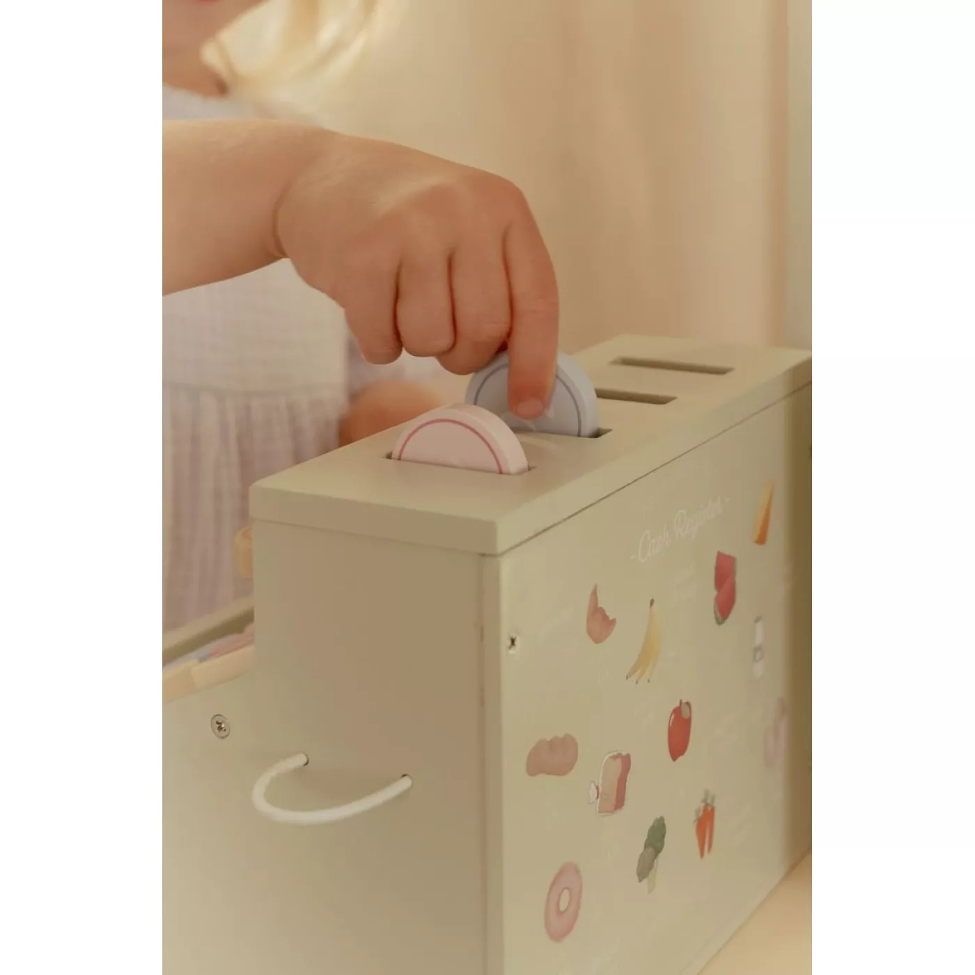 Casa de marcat cu scaner si accesorii pentru jocul de rol din lemn FSC - Little Dutch