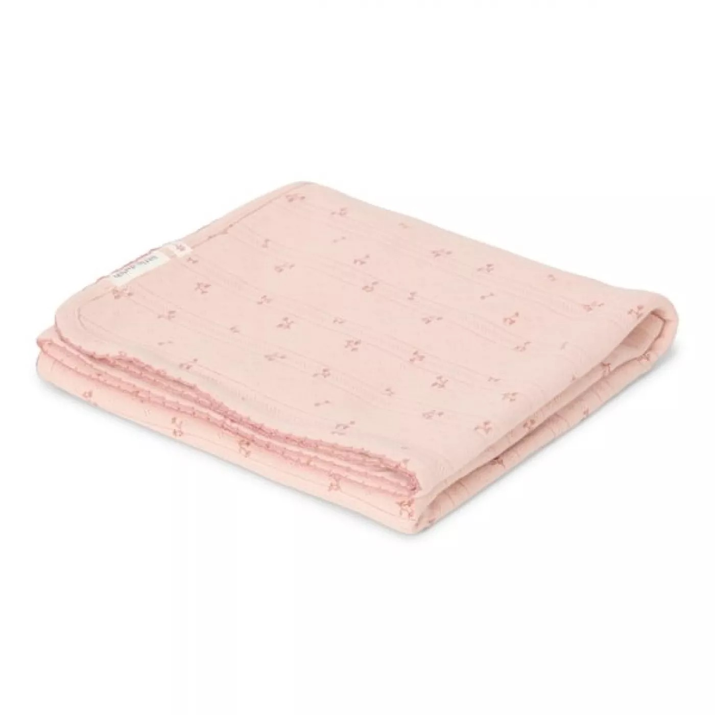 Patura dublata din bumbac organic - 70x100 cm - Pure Blossom - Little Dutch