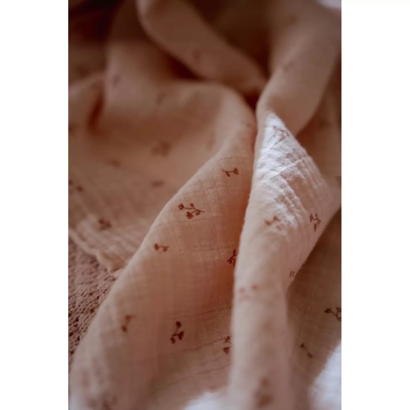 Muselina din bumbac organic - 120x120 cm - Pure Blossom - Little Dutch