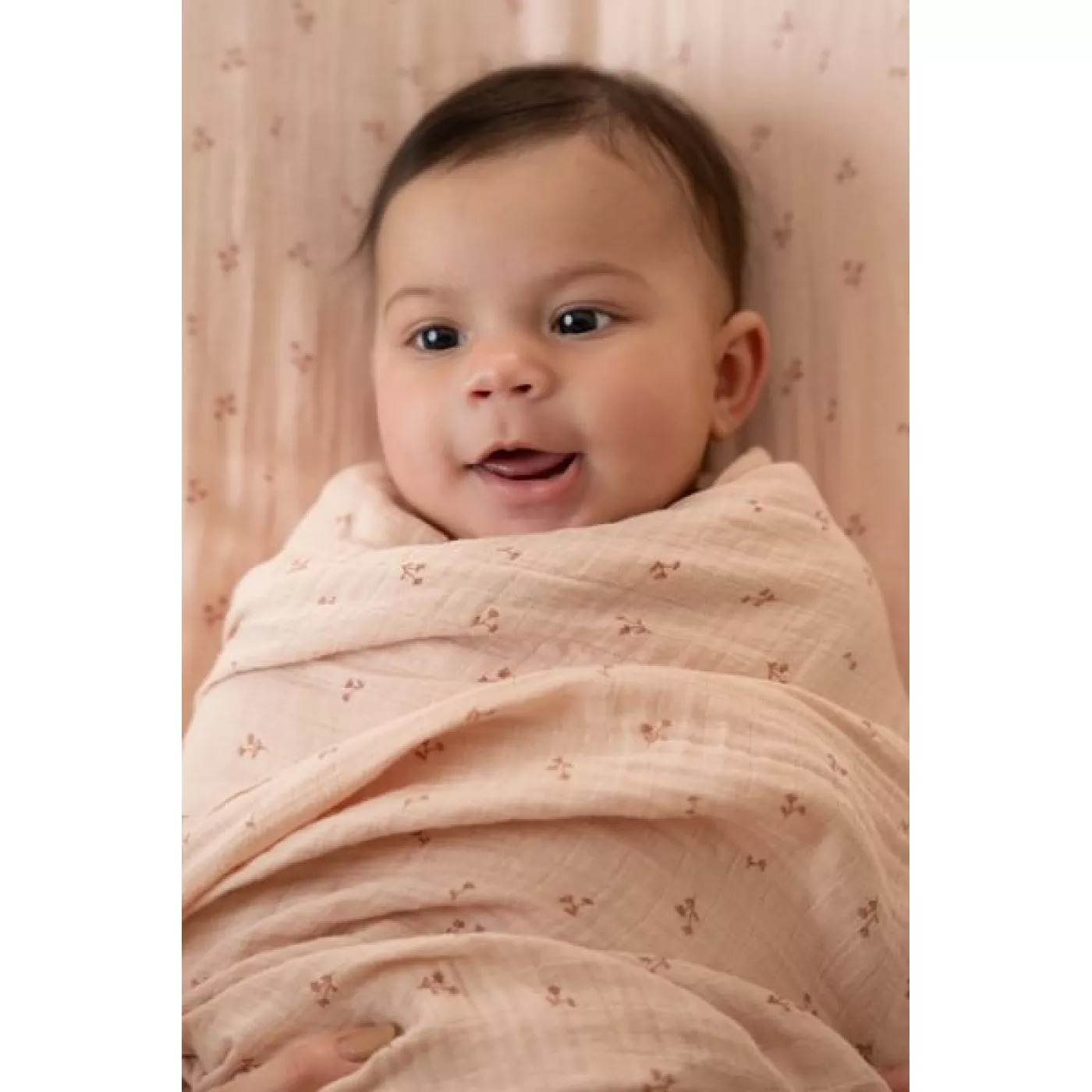 Muselina din bumbac organic - 120x120 cm - Pure Blossom - Little Dutch