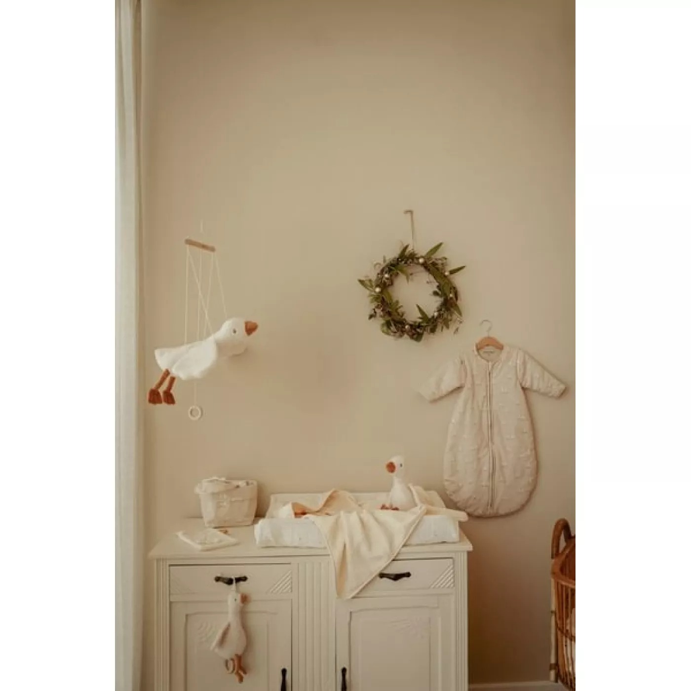 Cos de depozitare din bumbac organic - 15x15 cm - Little Goose - Little Dutch