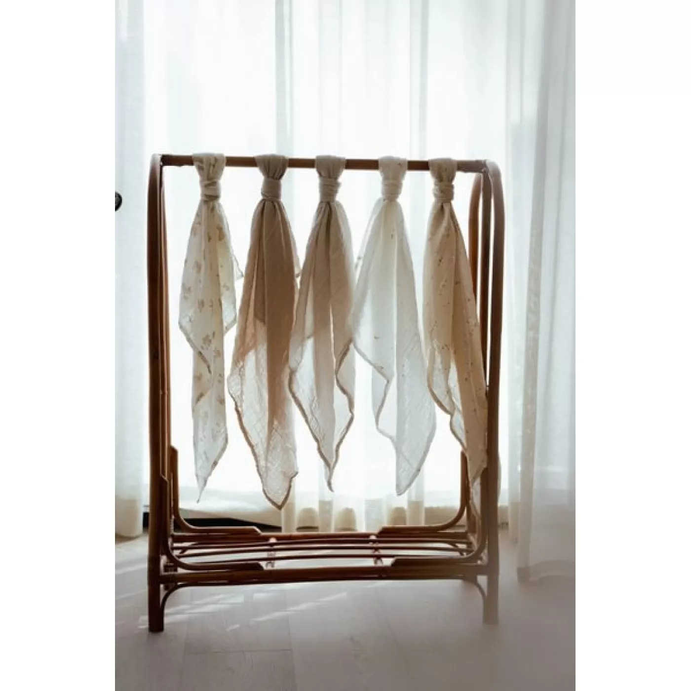 Muselina din bumbac organic - 120x120 cm - Pure Soft Beige - Little Dutch