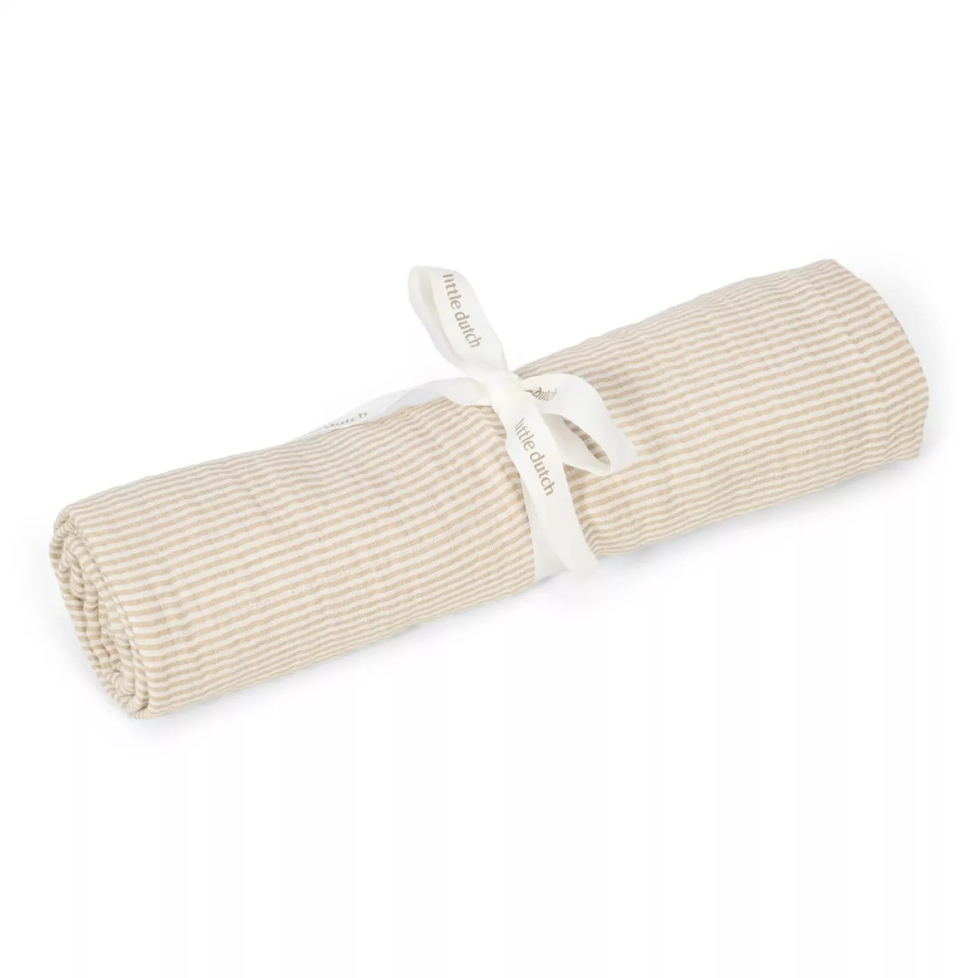 Muselina din bumbac organic - 120x120 cm - Pure Soft Beige - Little Dutch