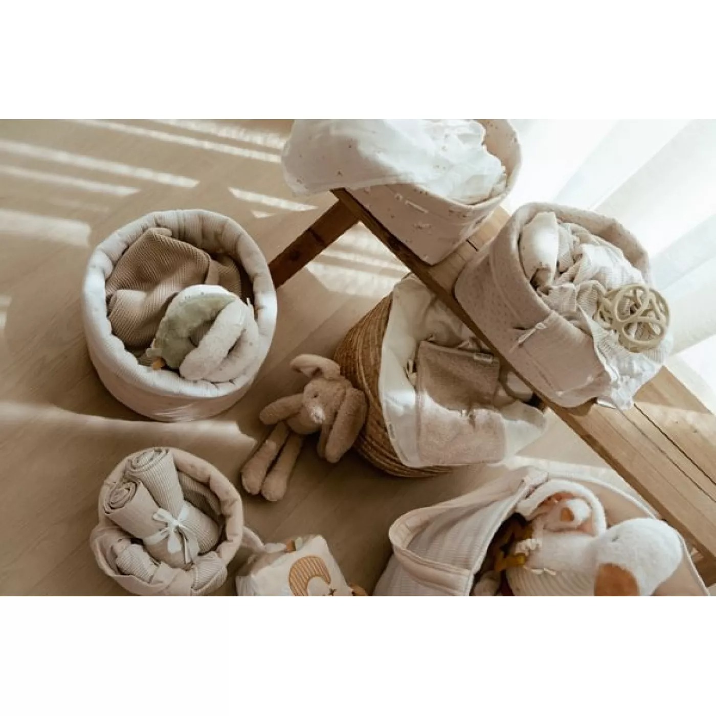 Muselina din bumbac organic - 120x120 cm - Pure Soft Beige - Little Dutch