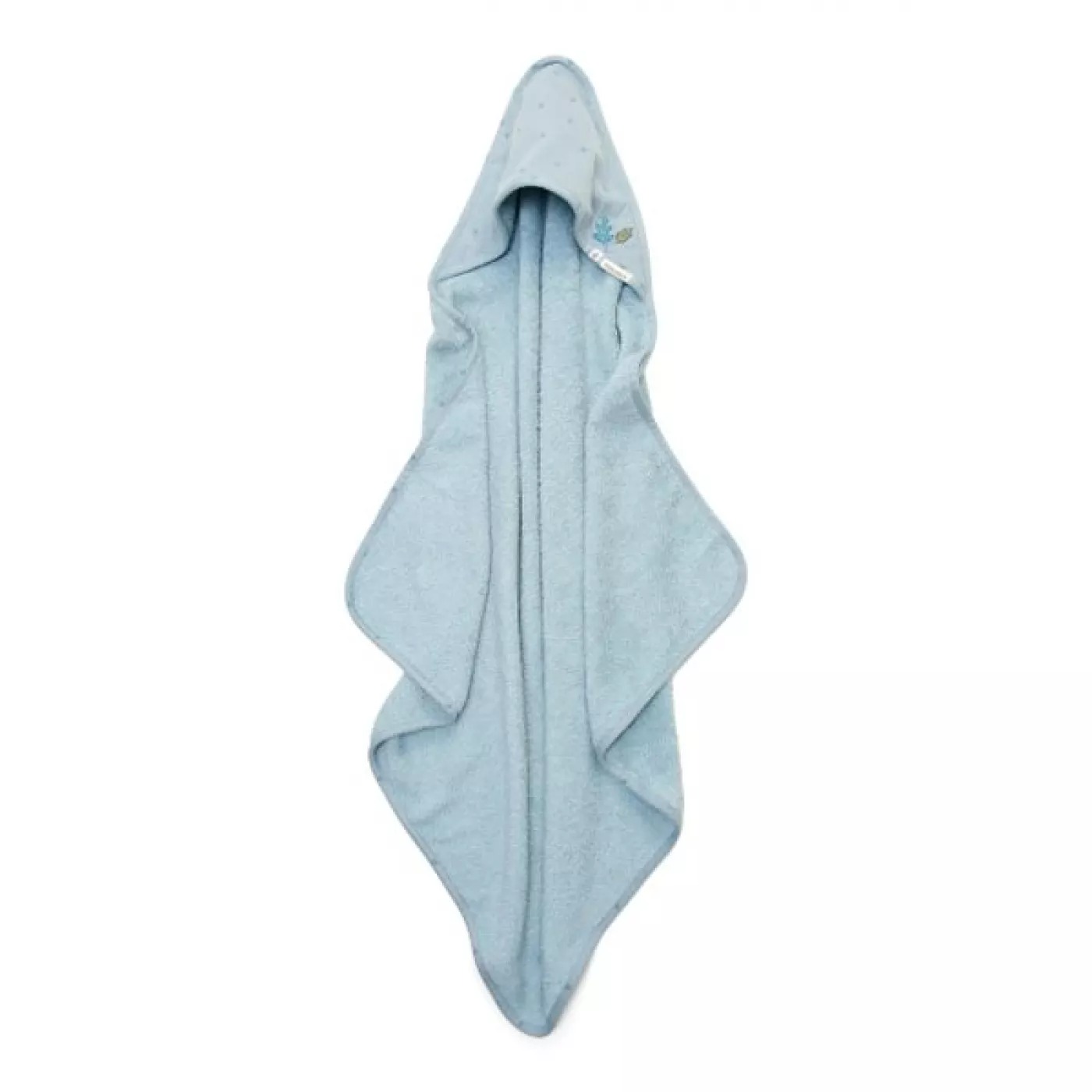 Полотенце с капюшоном из органического хлопка для малышей – 75 × 75 см – Pure Denim Blue – Little Dutch