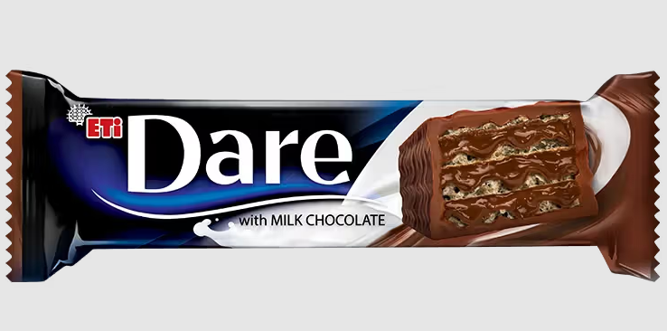 Dare Baton de ciocolata, cu lapte, crema de arahide si napolitana crocanta 50g