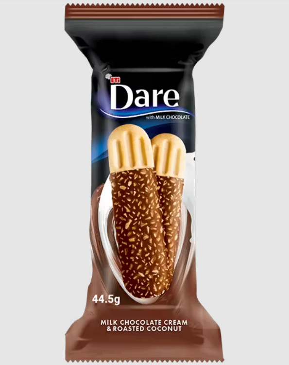 Dare Biscuiti cu glazura de ciocolata cu lapte si cocos 44.5g