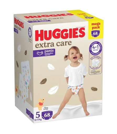Scutece-chiloţel Huggies Extra Care BOX 5 (12-17 kg), 68 buc