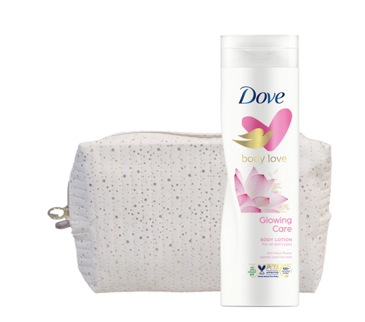 Lotiune de corp Dove Body Lotion Glowing Care 250 ml. + Gentuta Gratis