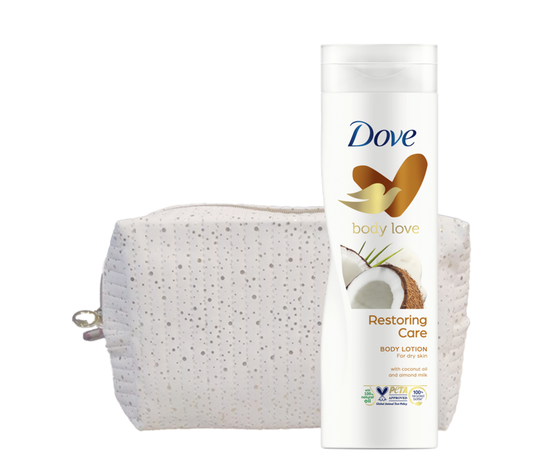Lotiune de corp Dove Body Lotion Restoring Care 250 ml. + Gentuta Gratis