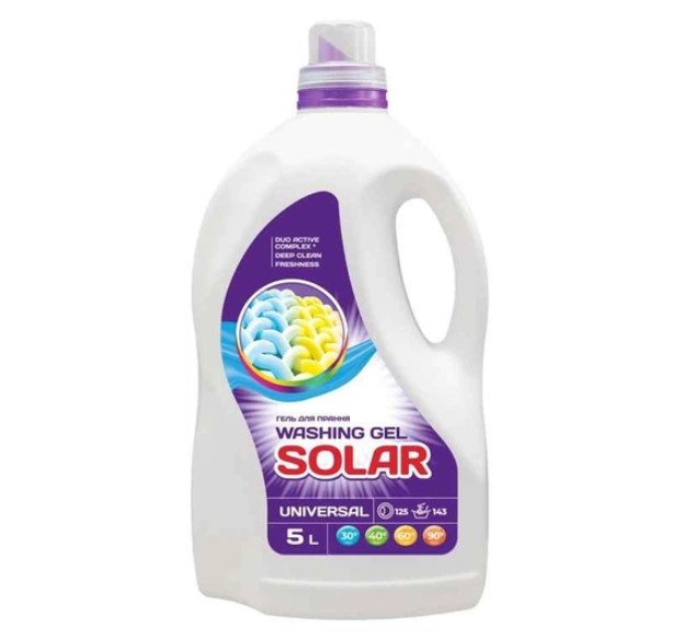Gel pentru spălat rufe SOLAR Universal, 5L