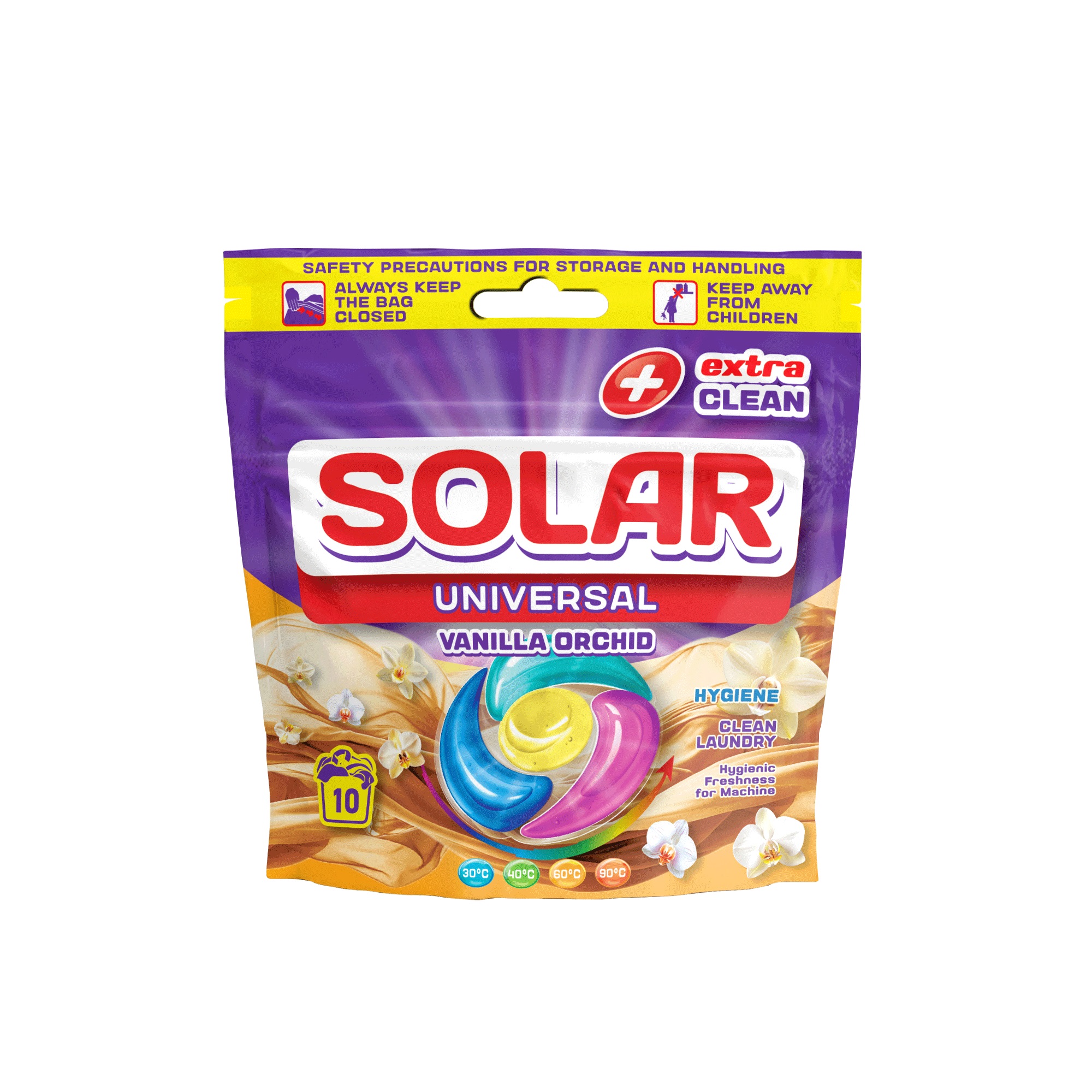 Capsule pentru spălat rufe SOLAR Universal VANILLA ORCHID, 10buc