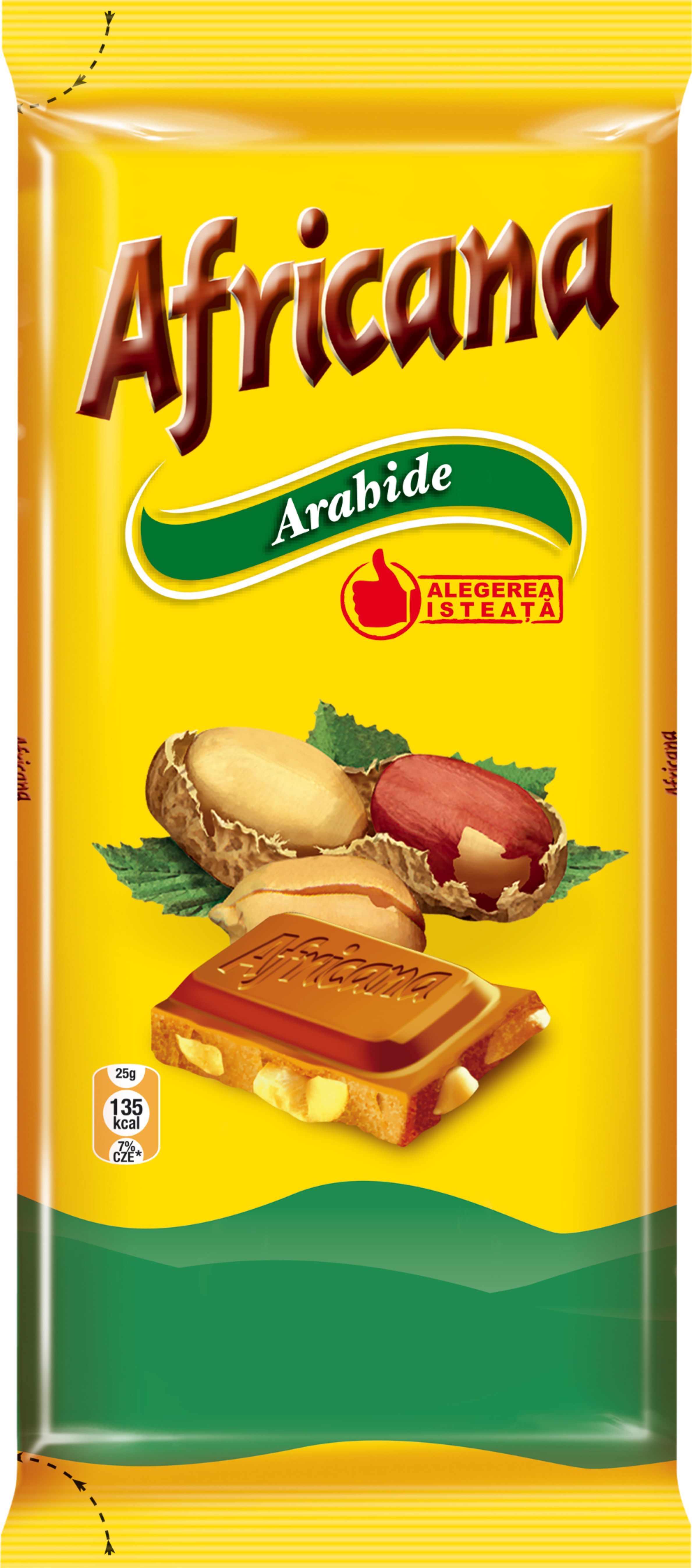 Шоколадка Africana молочный с арахисом, 80 г