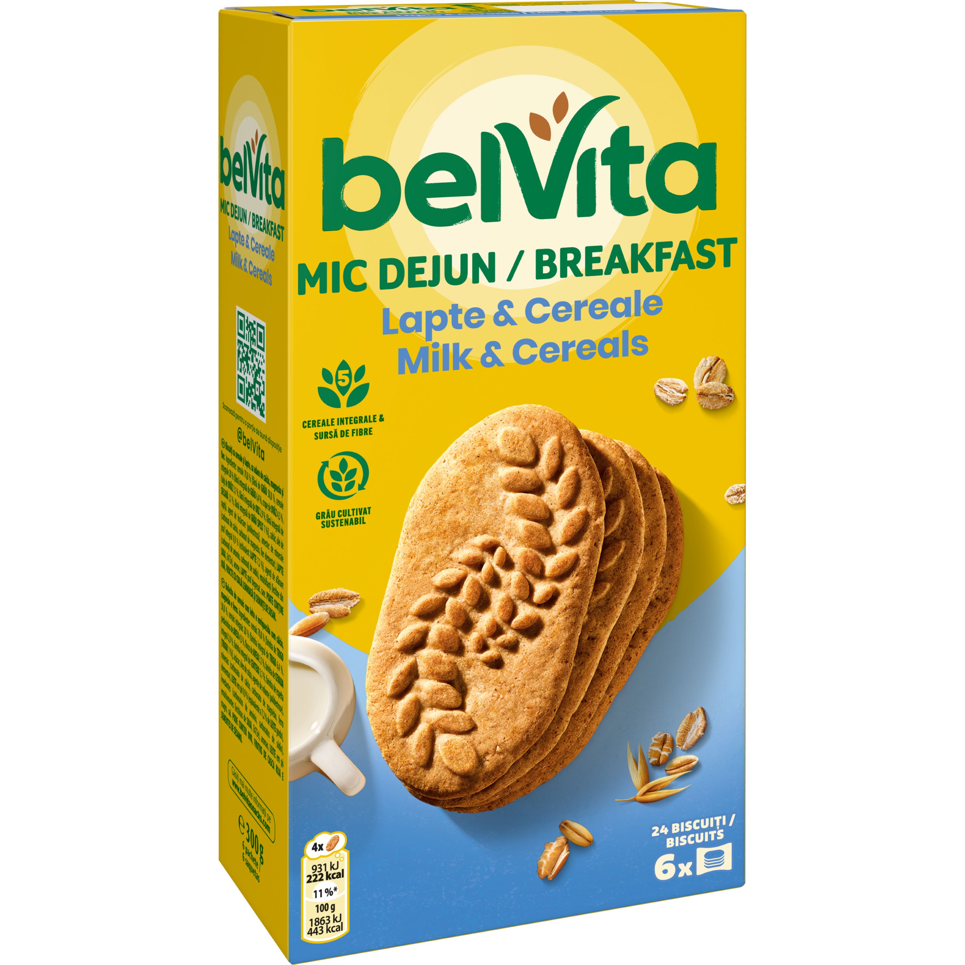 Biscuiți Belvita Mic Dejun Lapte & Cereale  300g