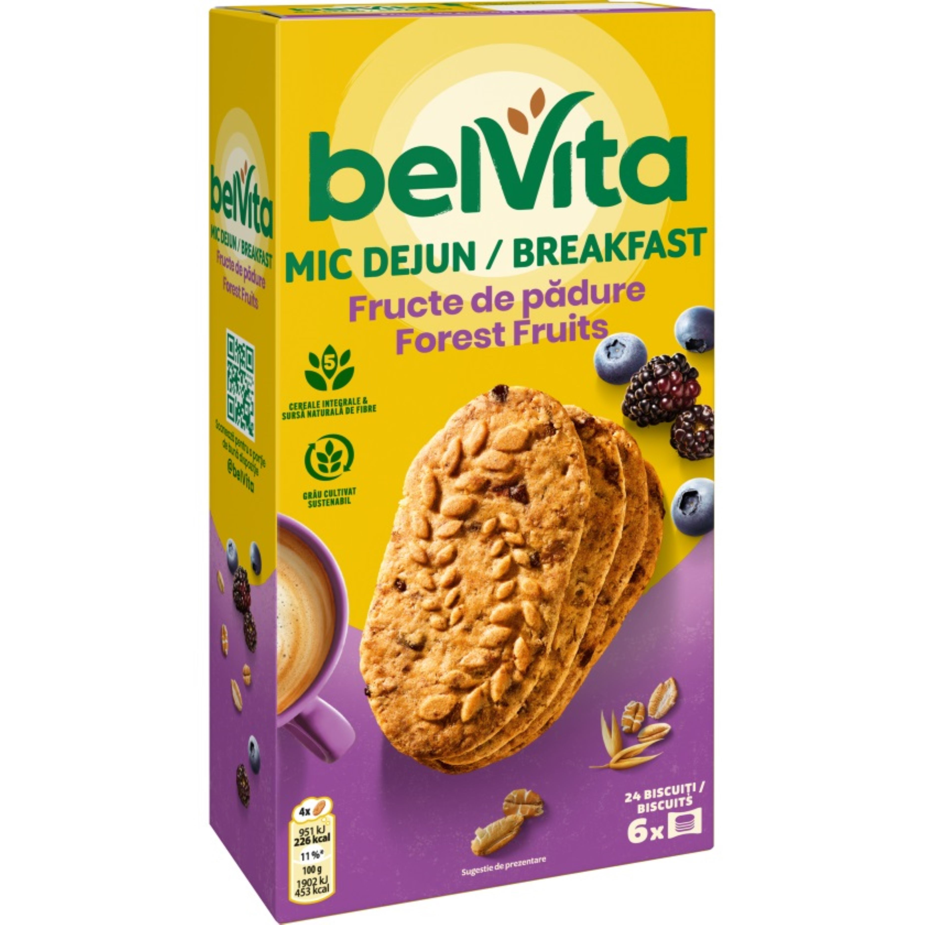 Biscuiți Belvita Mic Dejun Fructe de pădure  300g