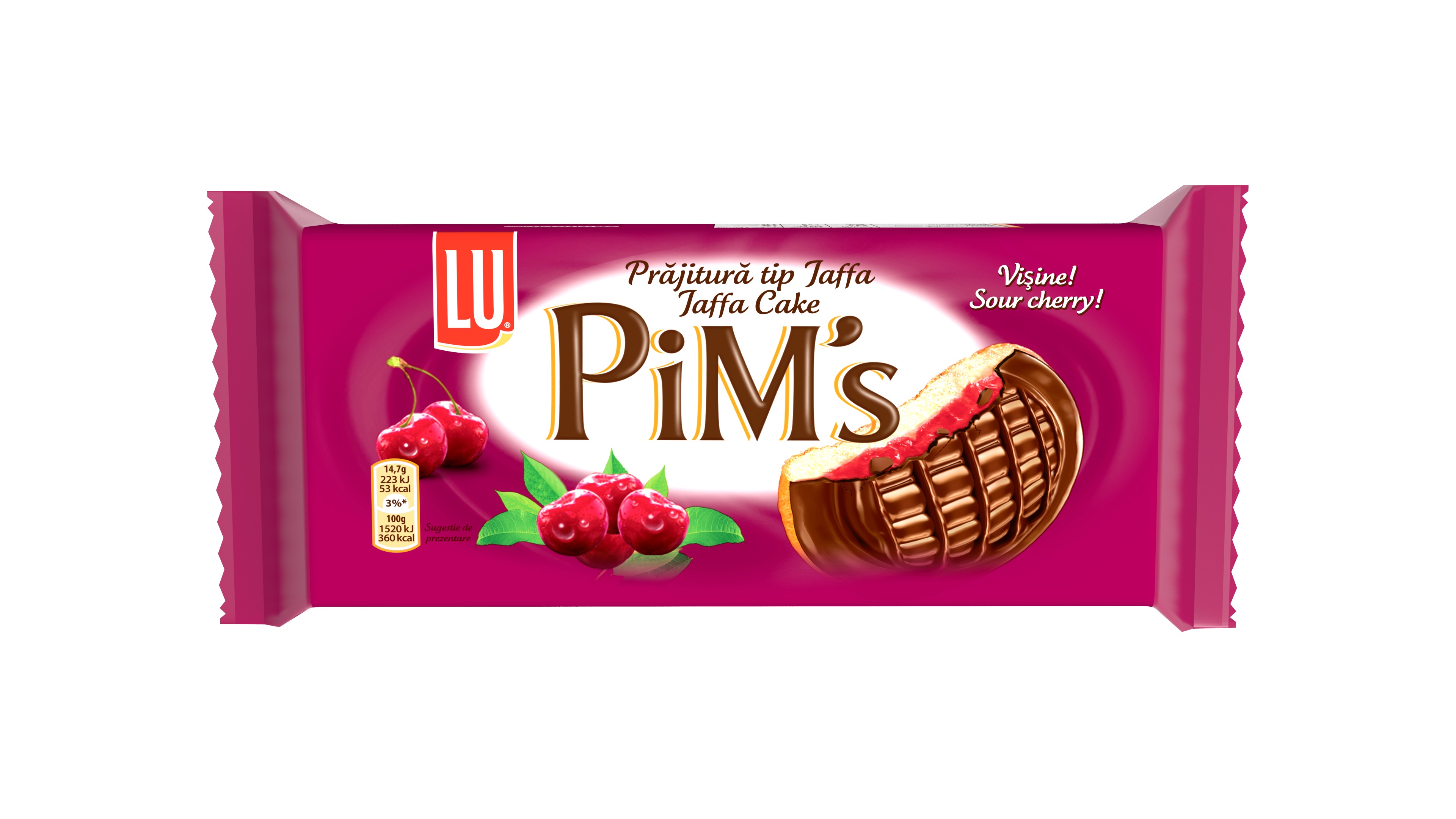 Biscuiți LU PiM's Jaffa Cake Vișine  147g