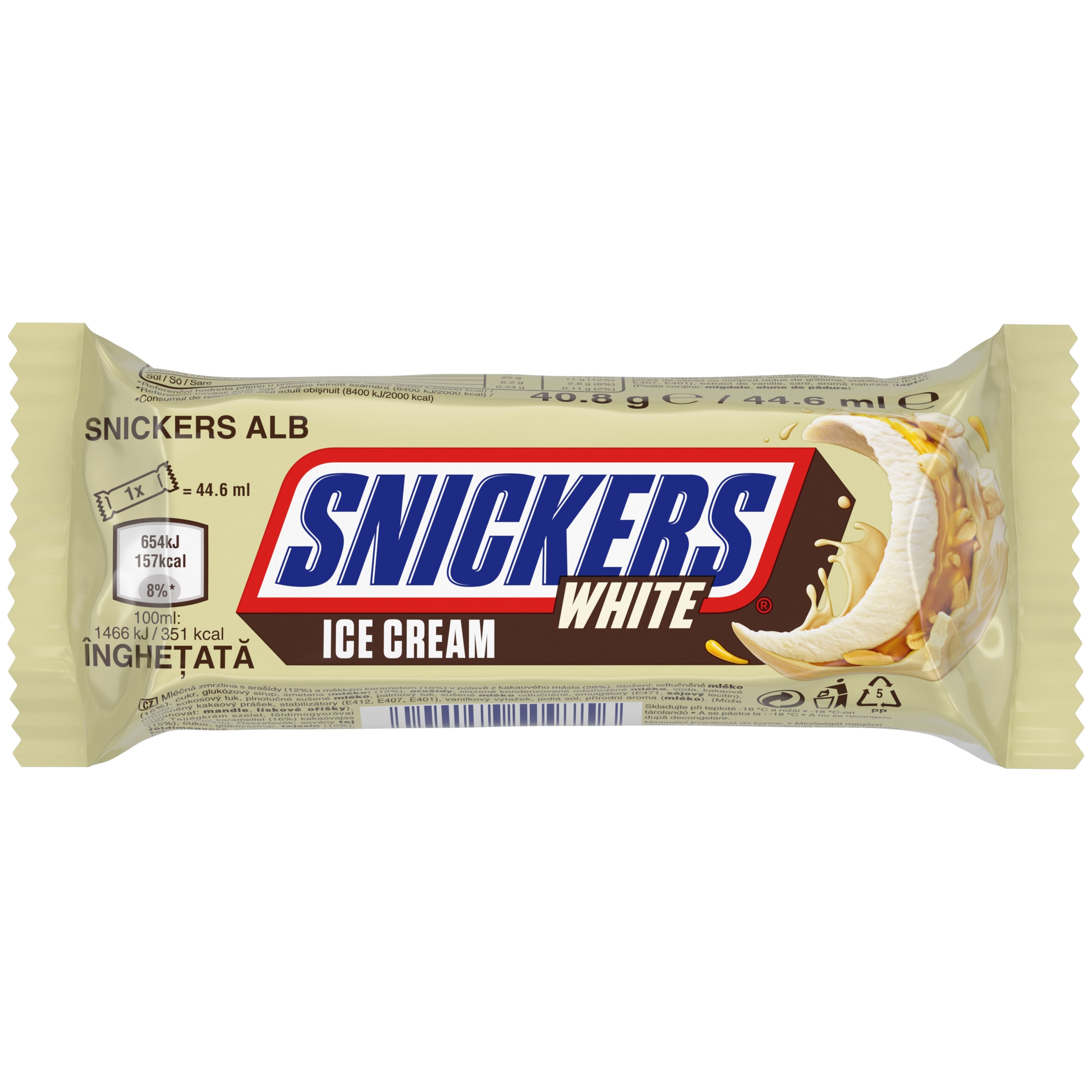 SNICKERS WHITE baton înghețată 40,8g