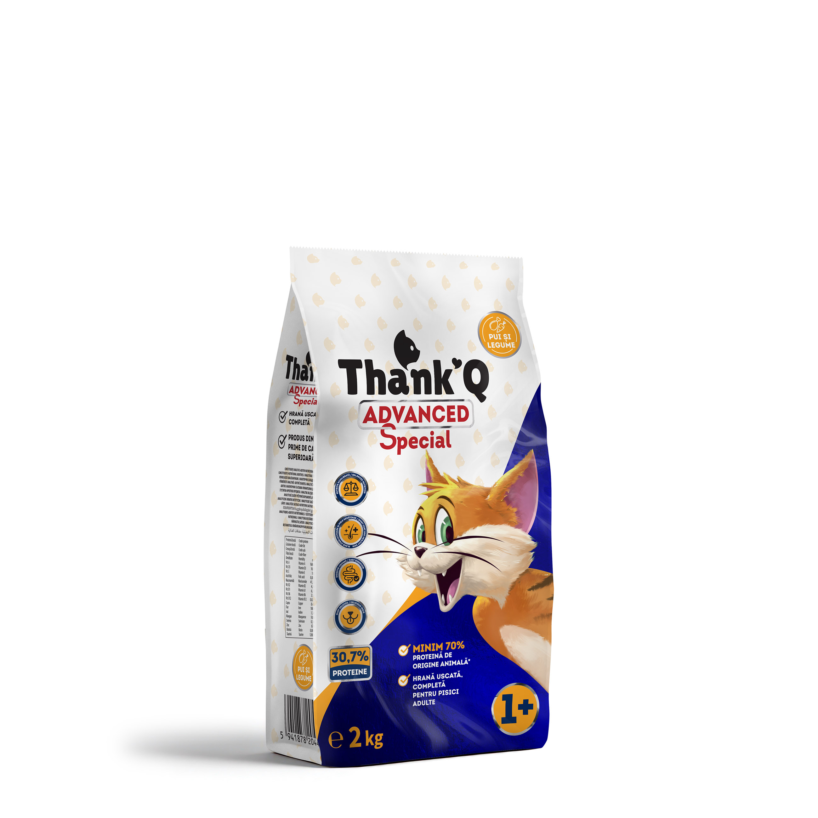 Сухой корм для кошек Thank’Q Advanced Special с курицей, 2 кг.