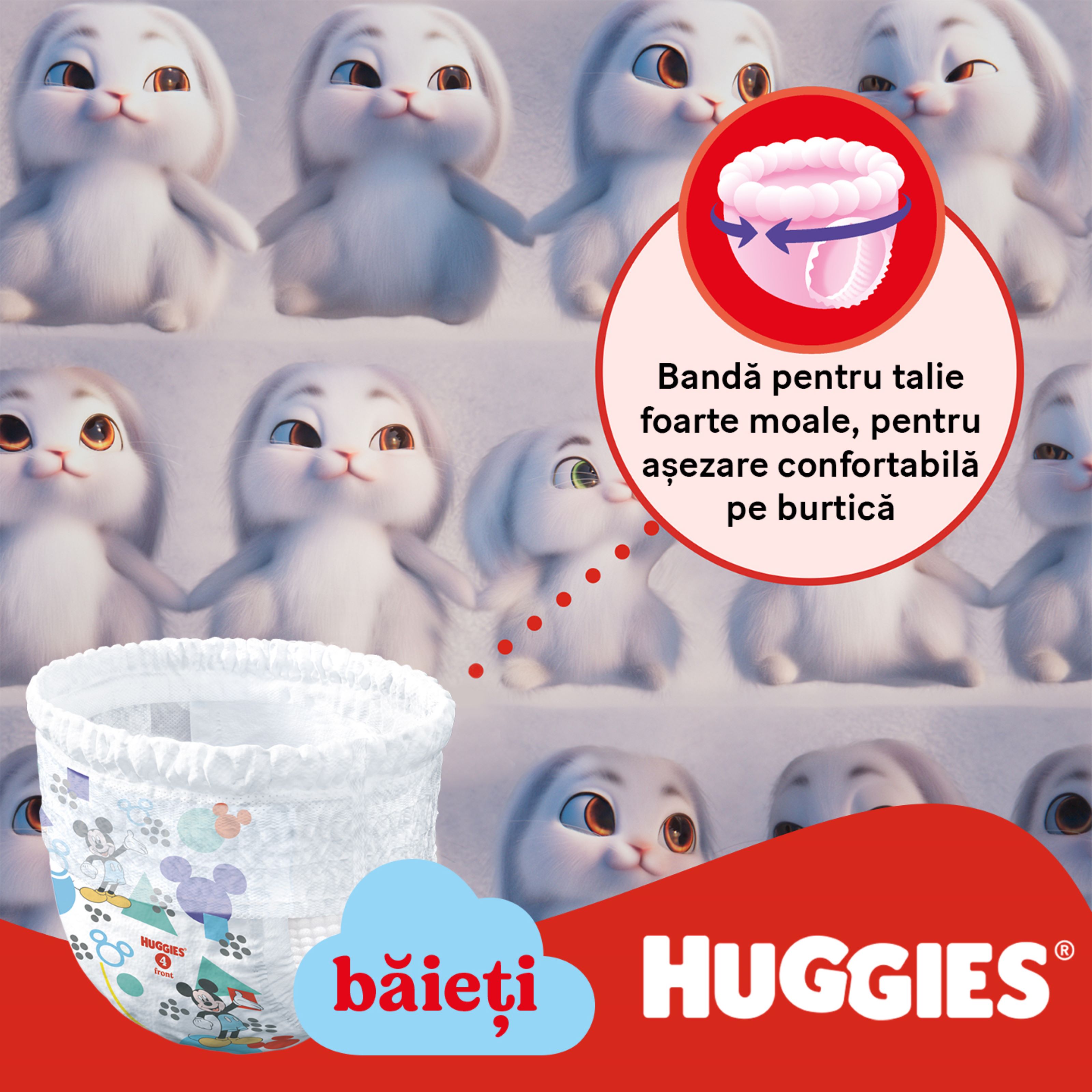 Set Scutece-chiloţel Huggies Little Movers pentru băieţel 3 (7-11 kg), 116buc. (2x58buc)