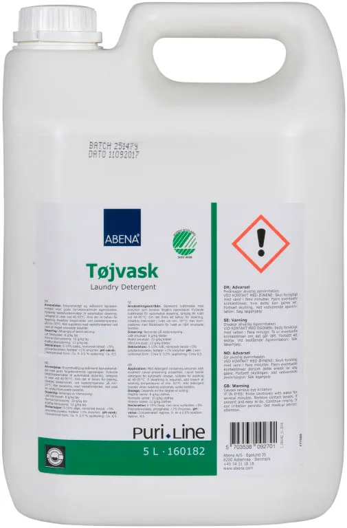 ABENA Жидкий стиральный порошок, без цвета и запаха для цветного и белого белья, 5 л