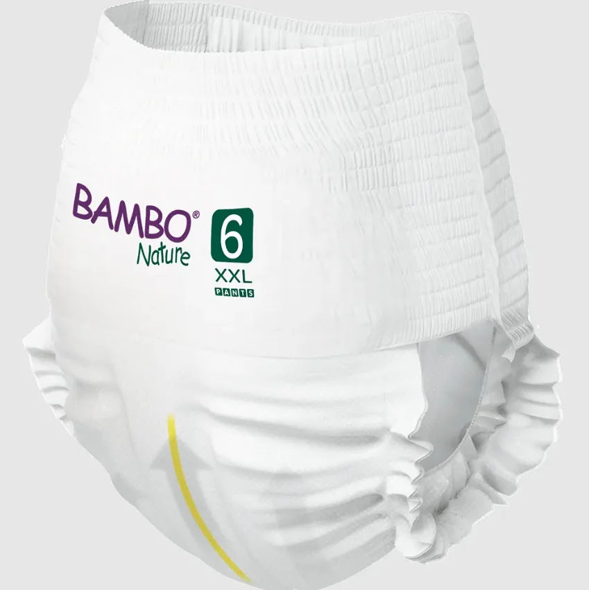 Set Scutece-chiloțel Bambo Nature 6, 18+ kg, 76buc  (2x38buc)