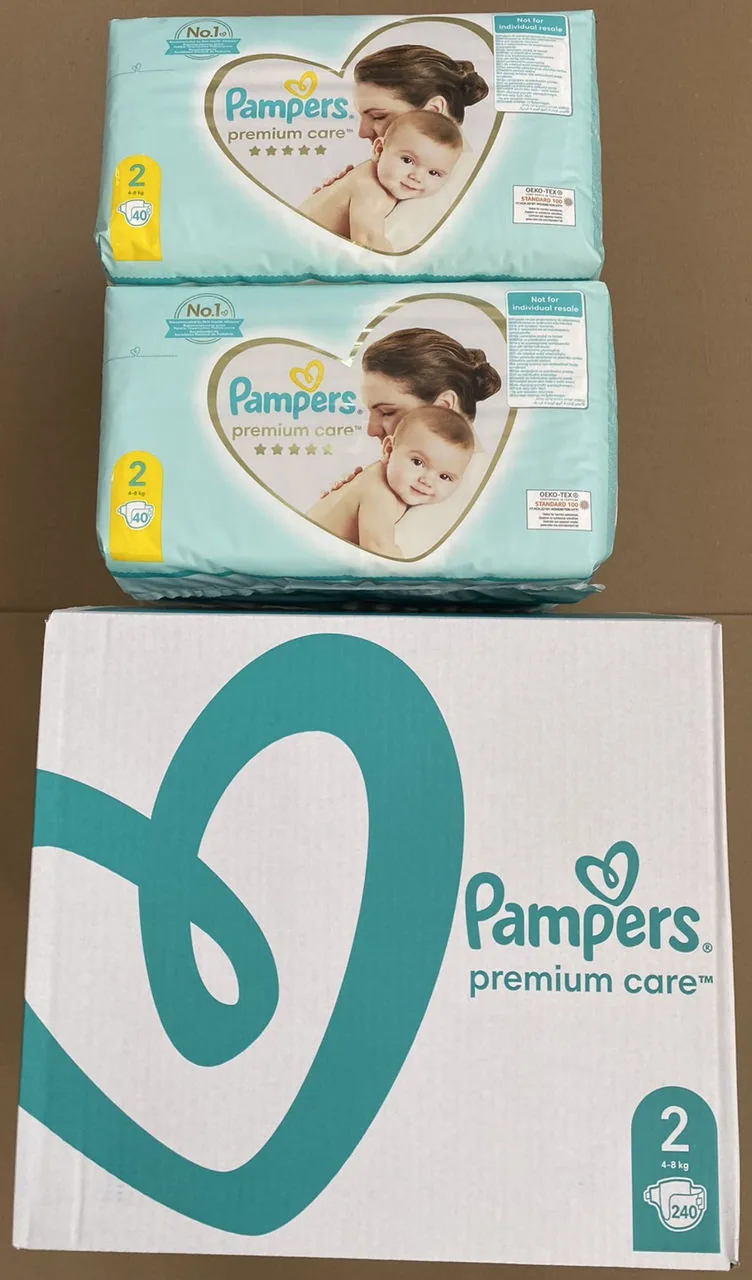 Подгузники Pampers Premium Care Box 2, Mini (4-8 кг), 240 шт. 