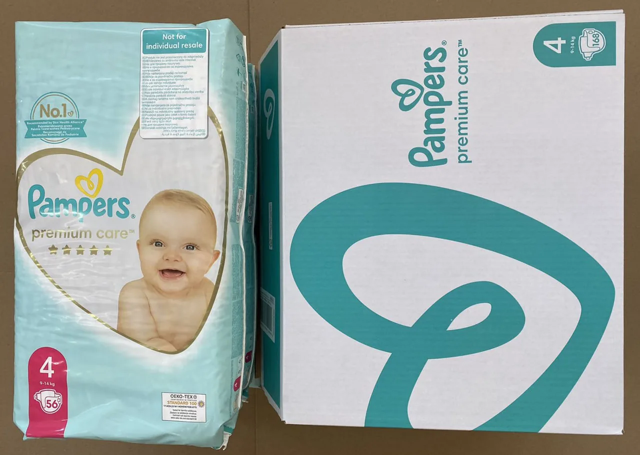 Scutece Pampers Premium Care Box 4 (9-14 kg), 168 buc.