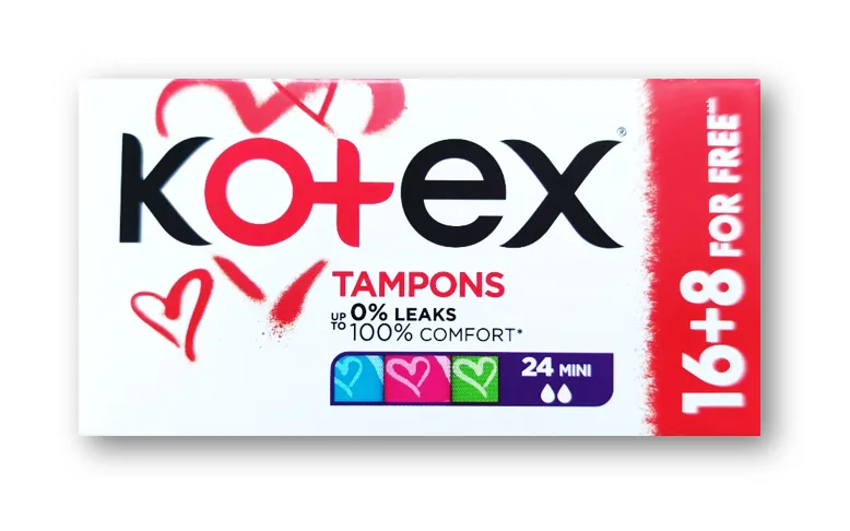 Тампоны Kotex Mini, 16+8 шт