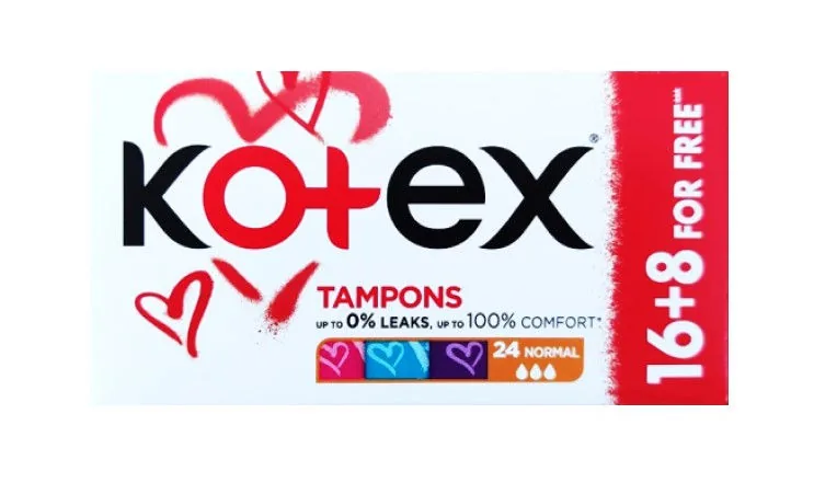 Тампоны Kotex Normal, 16+8 шт.