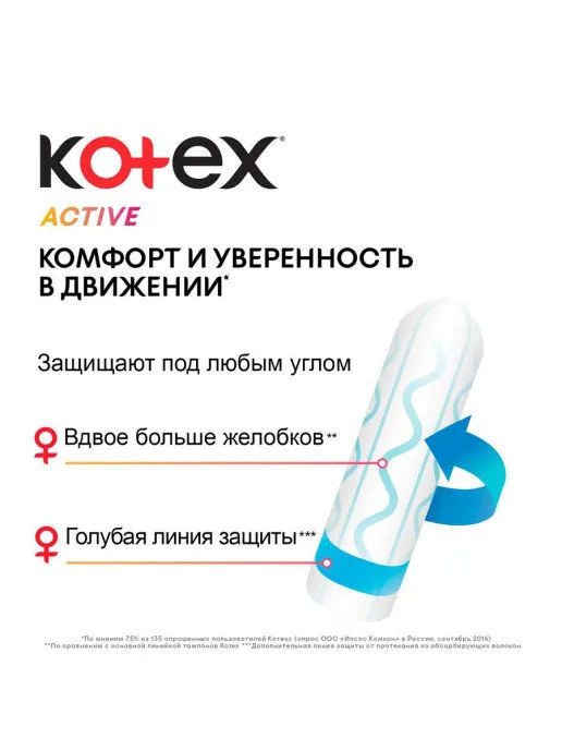 Tampoane igienice Kotex Active Normal, 16 buc.