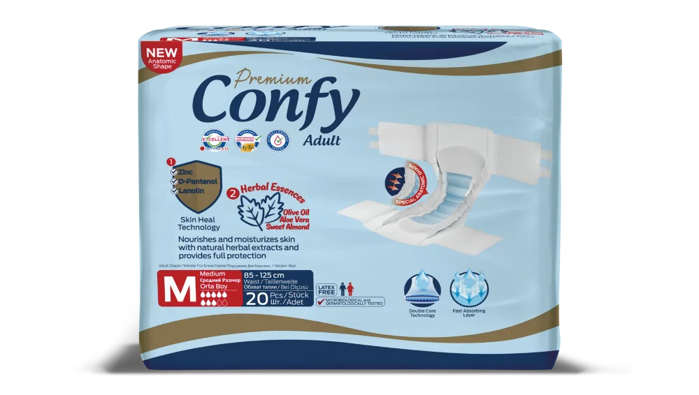 Confy Premium Adult, подгузники для взрослых, MEDIUM ECO2, 20 шт.