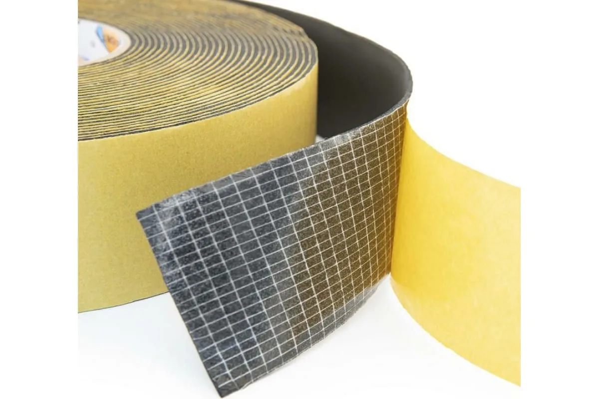 Aviora Proffi  Bandă autoadezivă armată din cauciuc înspumat  50 mm x 15 m x 3 mm