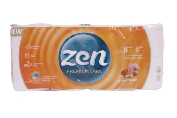 Hârtie igienică Zen Almond Touch, 8 role, 3 straturi