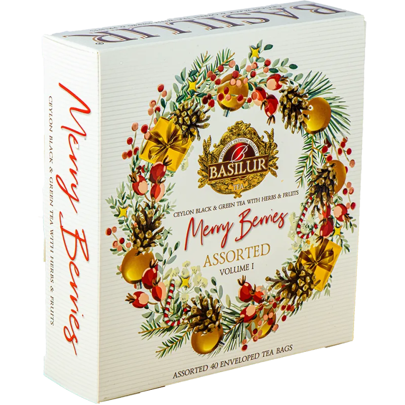Basilur Merry Berry  Volume I, Ceai negru și verde în asortiment , 40pac