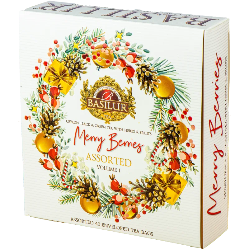 Basilur Merry Berry  Volume I, Ceai negru și verde în asortiment , 40pac