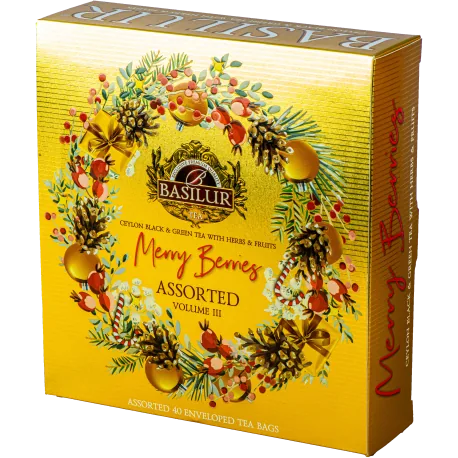 Basilur Merry Berry Volume III, Чай черный и зеленый в ассортименте, 40 пак.