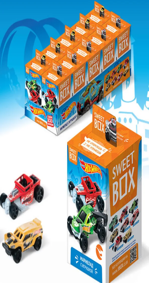 Мармелад с игрушкой SweetBox Hot Wheels, 10 г