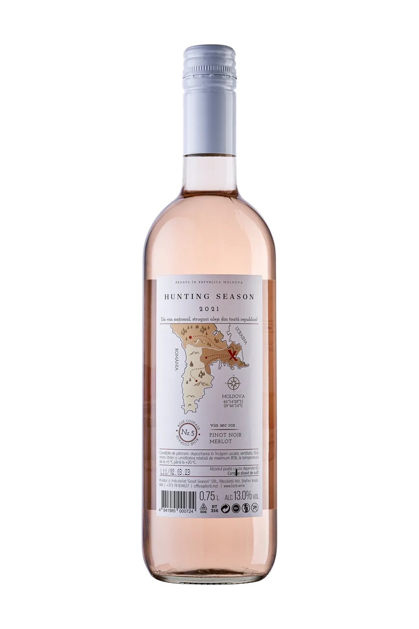 Hunting Season #5, Pinot Noir, Merlot, розовое сухое, 0.75Л