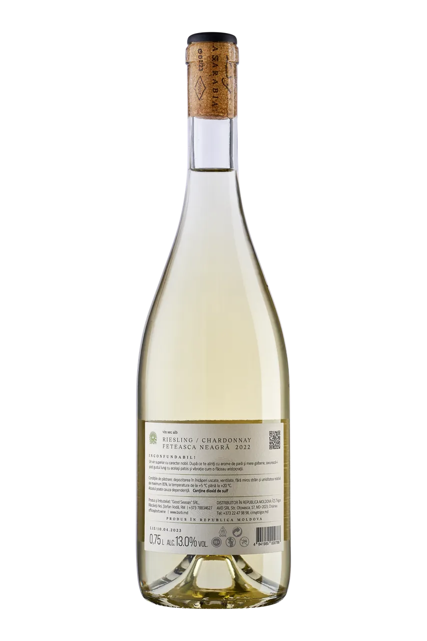 Land of Basarabia Tsariste, Riesling, Chardonnay, Feteasca Neagra,  sec alb,  0.75 L